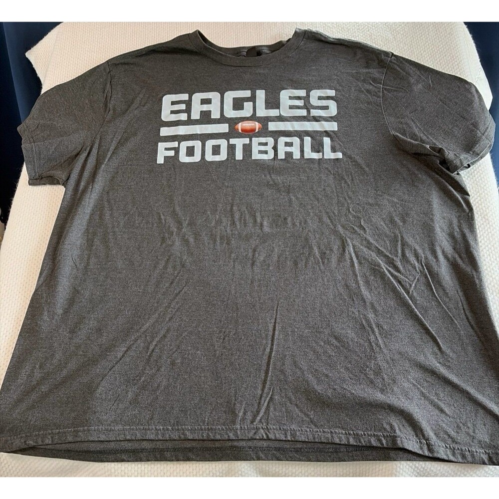 Philadelphia Eagles Football Graphic T-Shirt - Charcoal Gray - Men's 4xl